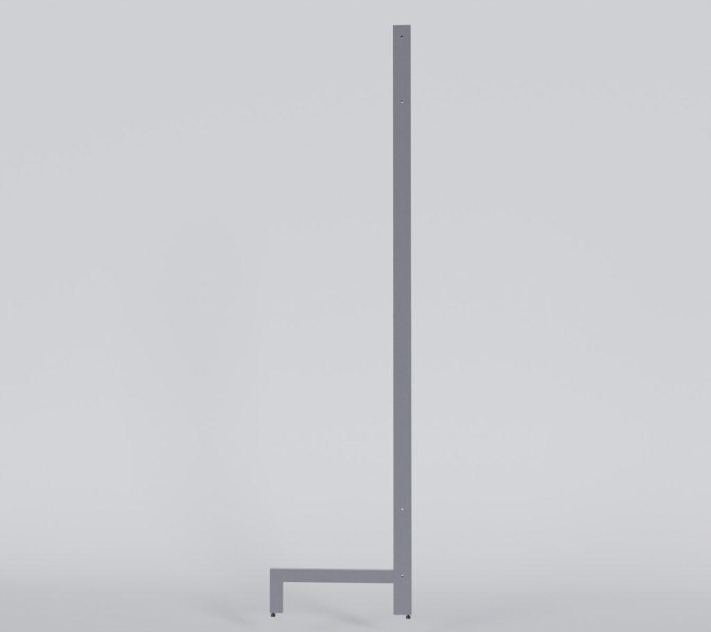 L-stativ hög fot H:2292mm Stolpe:70x25mm