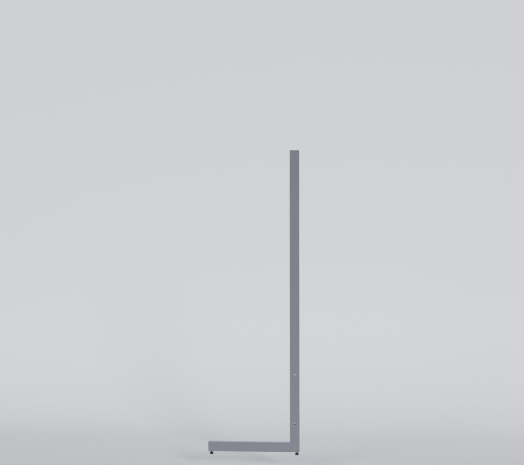 L-stativ låg fot H:1588mm Stolpe:50x25