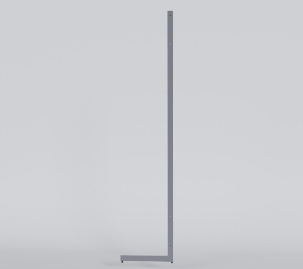 L-stativ låg fot H:2292mm Stolpe:50x25