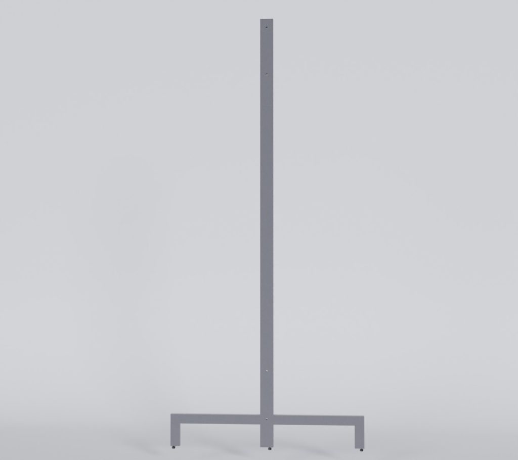 T-stativ hög fot H:2292mm Stolpe:70x25mm