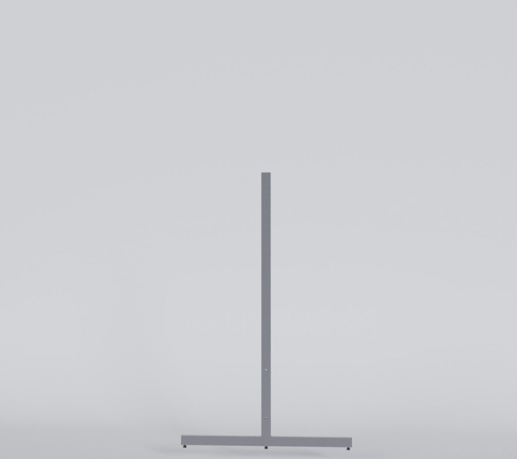 T-stativ låg fot H:1460mm Stolpe:50x25