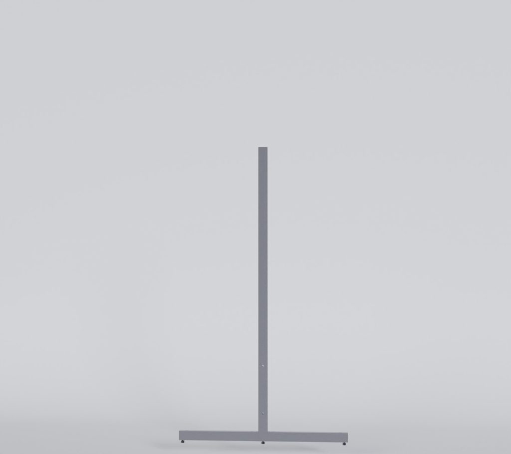 T-stativ låg fot H:1588mm Stolpe:50x25