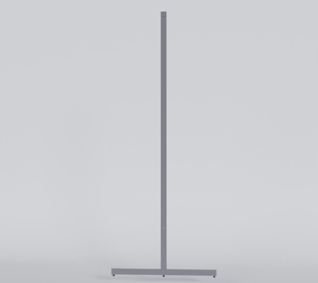 T-stativ låg fot H:2292mm Stolpe:50x25